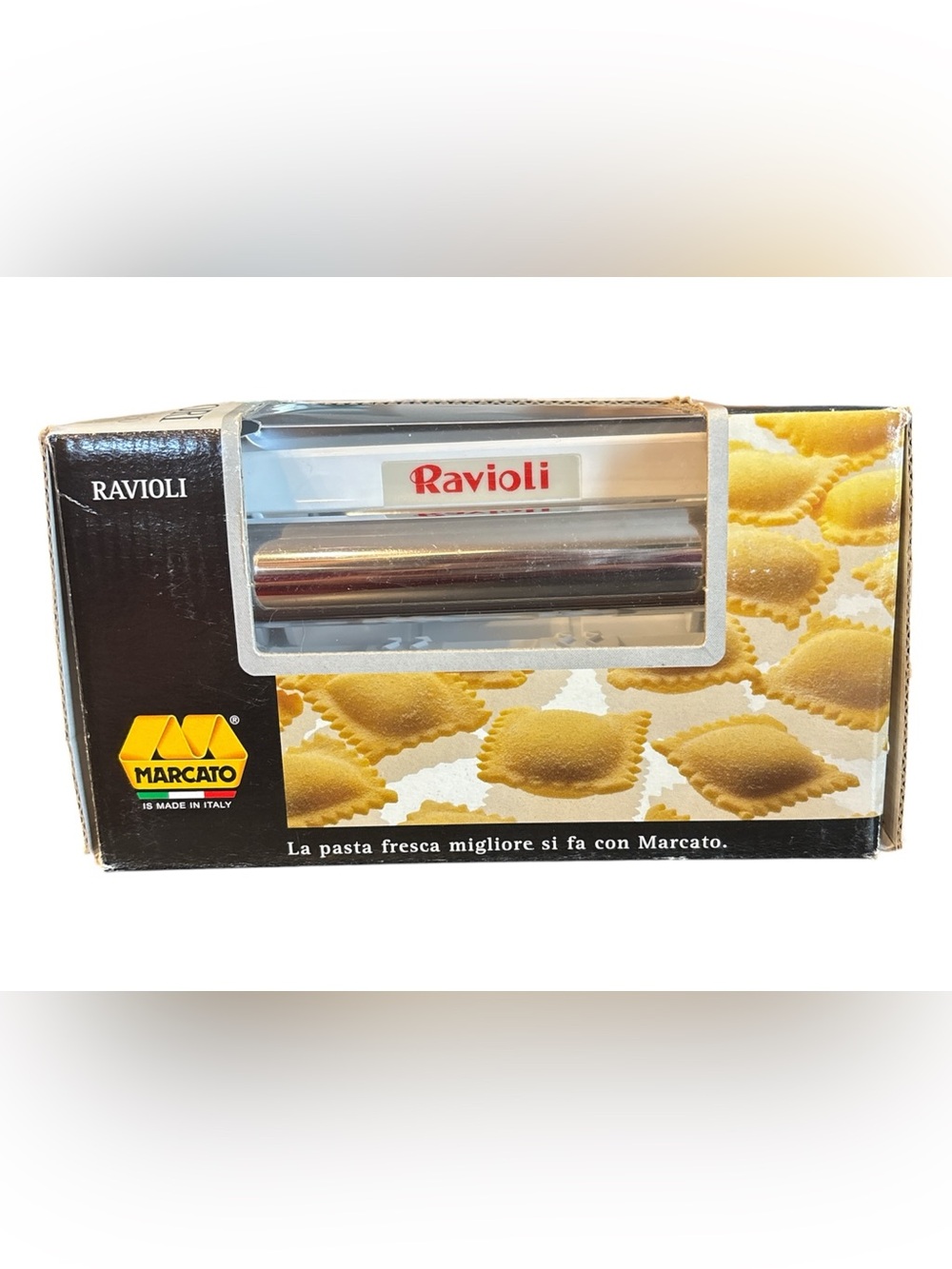Marcato Atlas 150 4" Ravioli Attachement, Chrome New Made In Italy